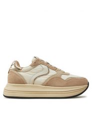 Voile Blanche Sneakersy Melany 2018651 Beżowy. Brązowe obuwie sportowe damskie Voile Blanche, ze skóry, bez zapięcia. Za 789.99 zł.
