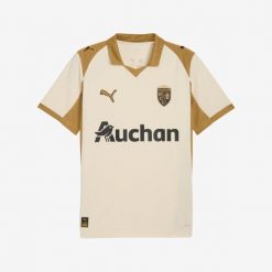 Koszulka piłkarska Puma RC Lens 24/25 Trzecia. Brązowe koszulki damskie Puma, s, bez wzorów, ze lnu, bez kołnierzyka, bez ramiączek. Za 439.99 zł.