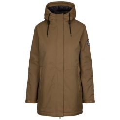 Dlx Wilma - damska ocieplana kurtka Dark Olive. Zielone kurtki damskie DLX, na zimę, l, bez wzorów, z futra, bez kaptura. Za 519.95 zł.