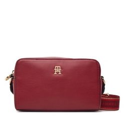 Torebka Tommy Hilfiger. Czerwone listonoszki damskie Tommy Hilfiger, bez wzorów, bez dodatków. Za 409.99 zł.