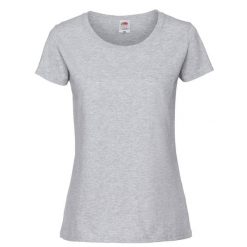 Koszulka Damska Iconic 195 Premium Heather T-shirt. Szare bluzki damskie Fruit of the Loom, s, bez wzorów, sportowe, bez kołnierzyka, bez ramiączek. Za 32.99 zł.
