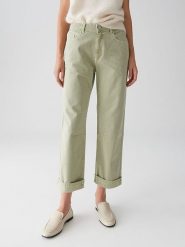 OPUS Dżinsy "Lissie" - Regular fit - w kolorze zielonym rozmiar: 42/L26. Zielone jeansy damskie Opus, z podwyższonym stanem. Za 239.95 zł.