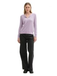 Tom Tailor Sweter w kolorze fioletowym rozmiar: XL. Różowe swetry klasyczne damskie Tom Tailor, xl, z bawełny, bez kołnierzyka. Za 92.21 zł.