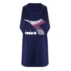 Koszulka damska DIADORA L. TANK FLOSS. Białe koszule nocne i halki Diadora, bez wzorów, bez ramiączek. Za 29.99 zł.