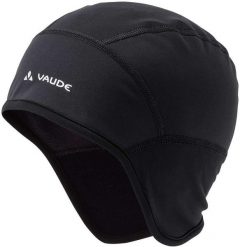 VAUDE Bike Windproof Cap III - wiatrówka czapka z polarem. Czarne czapki damskie Vaude, bez wzorów, z materiału. Za 332.40 zł.