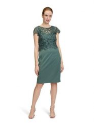 Vera Mont Sukienka w kolorze zielonym rozmiar: 42. Zielone sukienki damskie Vera Mont, bez wzorów, z koronki, bez ramiączek. Za 295.99 zł.