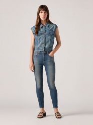 Levi's Dżinsy "721" - Skinny fit - w kolorze granatowym rozmiar: W27/L30. Niebieskie jeansy damskie Levi's, z podwyższonym stanem. Za 214.70 zł.