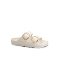 Klapki damskie Birkenstock Arizona Big Buckle Eva. Białe klapki damskie Birkenstock, bez wzorów, z materiału, bez obcasa, bez zapięcia. Za 339.00 zł.