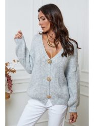 So Cachemire Kardigan "Believe" w kolorze szarym rozmiar: L. Szare kardigany damskie So Cachemire, l, bez wzorów, z kaszmiru. Za 166.49 zł.