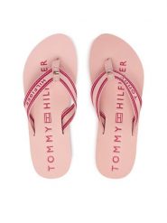 Tommy Hilfiger Japonki Th Webbing Summer Sandal FW0FW09193 Różowy. Czerwone klapki damskie Tommy Hilfiger, bez wzorów, z materiału, bez obcasa, bez zapięcia. Za 169.99 zł.