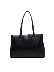 Calvin Klein Torebka Ck Medium Work Tote LV04F3442G Czarny. Czarne torebki klasyczne damskie Calvin Klein, ze skóry, bez dodatków. Za 649.99 zł.