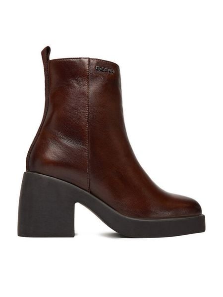 G-Star Raw Botki CEO-WI34-GAGA-01 Brązowy. Brązowe botki damskie G-Star Raw, ze skóry, retro, bez obcasa, na słupku, bez zapięcia. Za 429.99 zł.