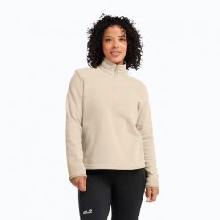 Bluza polarowa damska Jack Wolfskin Taunus 100 Full Zip. Brązowe bluzy damskie Jack Wolfskin, l, bez wzorów, z materiału, bez kaptura. Za 219.99 zł.