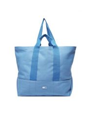 Tommy Jeans Torebka Tjw Tote Edition Canvas AW0AW17542 Niebieski. Niebieskie shopper bag Tommy Jeans, bez wzorów, z jeansu, bez dodatków. Za 299.99 zł.