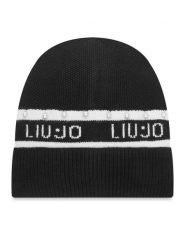 Liu Jo Czapka TF5239 MA92F Czarny. Czarne czapki damskie Liu Jo, na zimę, bez wzorów, z materiału. Za 269.99 zł.