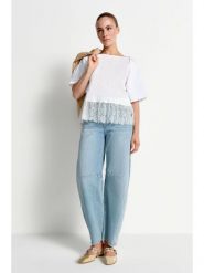 Rich & Royal Koszulka w kolorze białym rozmiar: XS. Białe bluzki damskie Rich & Royal, xs, bez wzorów, z koronki, bez kołnierzyka, bez ramiączek. Za 144.95 zł.
