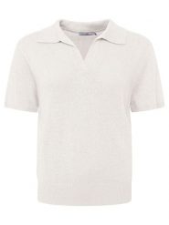 Zwillingsherz Kaszmirowa koszulka polo w kolorze kremowym rozmiar: M. Brązowe koszulki damskie Zwillingsherz, m, bez wzorów, z kaszmiru, bez kołnierzyka, bez ramiączek. Za 347.99 zł.