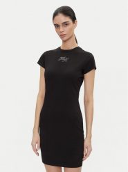 HUGO Sukienka codzienna 50537240 Czarny Slim Fit. Czarne sukienki damskie Hugo, bez wzorów, z bawełny, bez ramiączek. Za 309.99 zł.