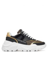 Versace Jeans Couture Sneakersy 78VA3SC4 Czarny. Czarne obuwie sportowe damskie Versace Jeans Couture, z jeansu, bez zapięcia. Za 659.99 zł.