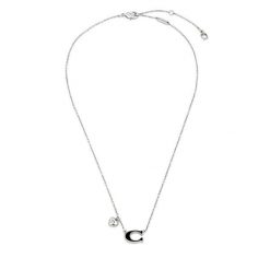 Naszyjnik Coach. Szare naszyjniki damskie Coach, srebrne. Za 399.99 zł.