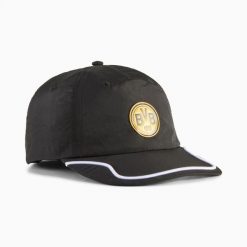 Czapka z daszkiem unisex Puma BVB CELLERATOR czarna 02646901. Czarne czapki z daszkiem damskie Puma, bez wzorów, z nylonu. Za 95.85 zł.