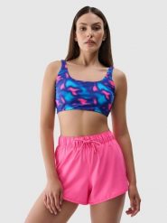 4F Spodenki plażowe damskie - fuksja XL. Czerwone szorty damskie 4F, bez wzorów, z elastanu. W wyprzedaży za 39.99 zł.