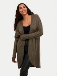 Kaffe Kardigan Kaemria 10506359 Khaki Regular Fit. Brązowe kardigany damskie Kaffe, xs, bez wzorów, z syntetyku. Za 189.99 zł.