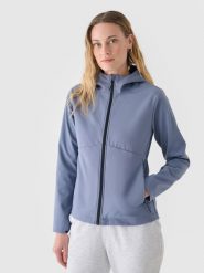 4F Kurtka softshell wiatroodporna membrana 5000 damska - granatowa XS. Niebieskie kurtki damskie 4F, na zimę, m, bez wzorów, z dzianiny, z kapturem. W wyprzedaży za 139.99 zł.