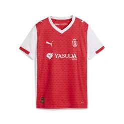 Młodzieżowa koszulka domowa Stade de Reims 25/26 PUMA. Biała koszulki damskie Puma, m, bez wzorów, bez kołnierzyka, bez ramiączek. Za 319.00 zł.