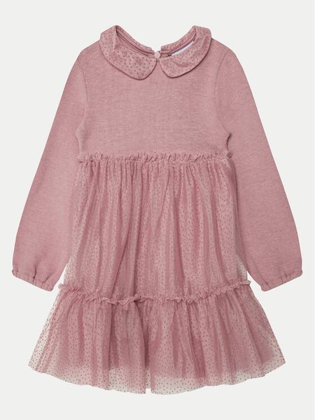 OVS Sukienka elegancka 2143163 Różowy Regular Fit. Czerwone sukienki dziewczęce OVS, bez wzorów, z bawełny, bez ramiączek. Za 89.99 zł.