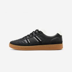 Sneakersy Player 80 skórzane. Białe obuwie sportowe damskie Decathlon, z gumy, bez zapięcia, trekkingowe. Za 249.99 zł.