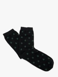 Świąteczne skarpety unisex. Czarne skarpetki damskie Ryłko, bez wzorów, z bawełny. Za 24.99 zł.