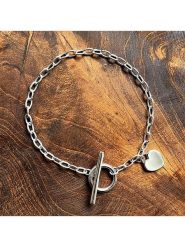 Eclat d'Argent Srebrna bransoletka z elementem ozdobnym rozmiar: onesize. Szare bransoletki damskie Eclat d'Argent, srebrne. Za 173.99 zł.