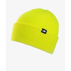 Czapka zimowa DZIK® żółta. Żółte czapki damskie DZIK, na zimę, bez wzorów, ze skóry. Za 139.99 zł.