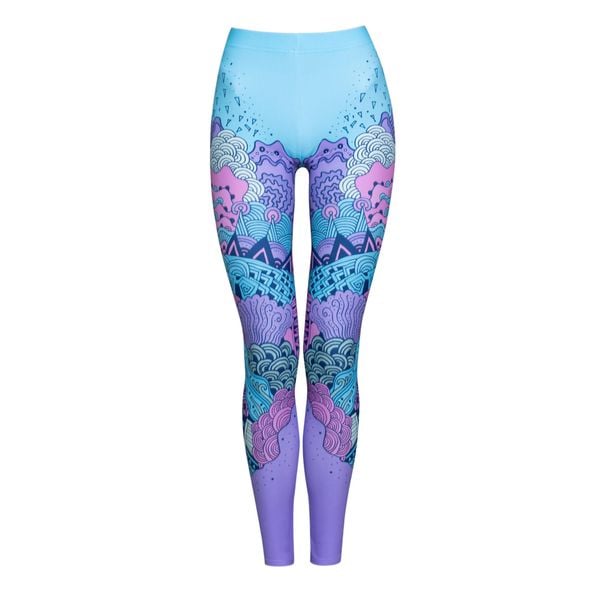 Legginsy sportowe damskie DEEP TRIP Ariel. Niebieskie legginsy damskie DEEP TRIP, xs, bez wzorów, na jogę i pilates. Za 179.00 zł.