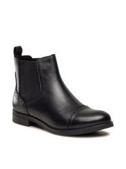 Lasocki Sztyblety WI23-DALIA-22C Czarny. Czarne botki damskie Lasocki, ze skóry, bez obcasa, na płaskiej podeszwie, bez zapięcia. Za 102.99 zł.