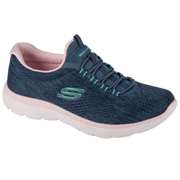 Buty treningowe damskie, Skechers Summits - Fun Flair. Niebieskie obuwie sportowe damskie Skechers, bez zapięcia. Za 249.99 zł.