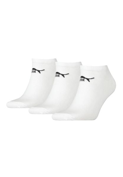 PUMA Skarpety Stopki 3-Pack 94710906. Białe skarpetki damskie Puma, bez wzorów, z bawełny. Za 36.99 zł.