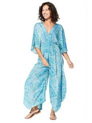 Ipanima Kombinezon w kolorze niebieskim rozmiar: 34-40. Niebieskie kombinezony damskie Ipanima, bez wzorów, z asymetrycznym kołnierzem, bez ramiączek. Za 78.99 zł.