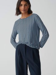 OPUS Bluzka w kolorze niebieskim rozmiar: 40. Niebieskie bluzki damskie Opus, bez wzorów, z wiskozy, bez kołnierzyka, bez ramiączek. Za 86.99 zł.