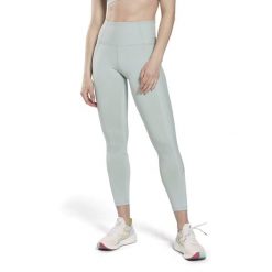 Damskie legginsy z wysokim stanem w prążki Reebok. Niebieskie legginsy damskie Reebok, xs, bez wzorów, z dzianiny. Za 270.25 zł.