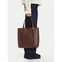 Torebka GINO ROSSI. Brązowe shopper bag Gino Rossi, bez dodatków. Za 229.99 zł.