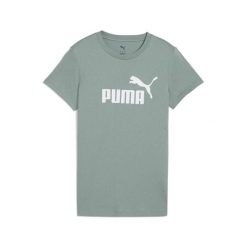 Damska koszulka z logo ESS No. 1 PUMA Green Moon. Szare koszulki damskie Puma, s, bez wzorów, bez kołnierzyka, bez ramiączek. Za 74.99 zł.