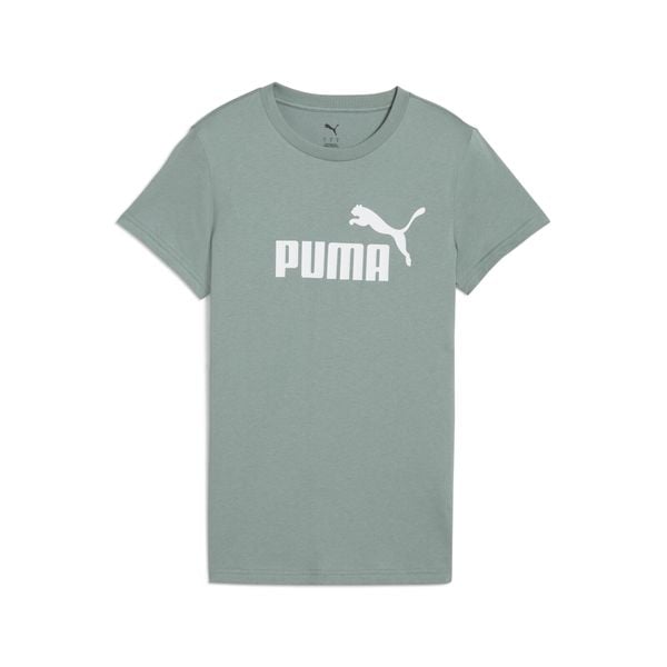 Damska koszulka z logo ESS No. 1 PUMA Green Moon. Szare koszulki damskie Puma, s, bez wzorów, bez kołnierzyka, bez ramiączek. Za 74.99 zł.