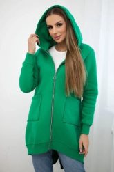 Bluza ocieplana z suwakiem z tyłu zielona. Zielone bluzy damskie KESI, l, bez wzorów, z bawełny, bez kaptura. Za 258.24 zł.