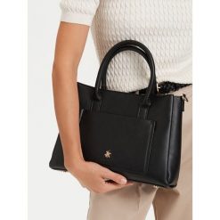 Torebka Beverly Hills Polo Club. Czarne kuferki damskie Beverly Hills Polo Club, bez wzorów, bez dodatków. Za 229.99 zł.