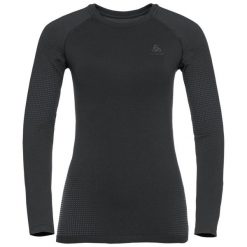 Koszulka termoaktywna damska z długim rękawem Odlo Performance Warm Eco. Czarne koszulki damskie ODLO, l, bez wzorów, bez kołnierzyka, bez ramiączek. Za 389.99 zł.