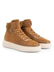 NoGRZ Skórzane sneakersy "K.Cutter" w kolorze jasnobrązowym rozmiar: 42. Brązowe obuwie sportowe damskie NoGRZ, ze skóry, za kostkę, bez zapięcia. Za 210.32 zł.