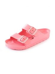 Avispas Klapki "Coachella" w kolorze jasnoróżowym rozmiar: 36. Różowe klapki damskie Avispas, bez wzorów, z otwartym noskiem, bez obcasa, bez zapięcia. Za 73.99 zł.