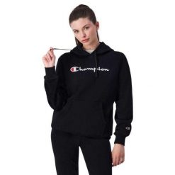 Damska Bluza Z Dużym Logo. Brązowe bluzy damskie Champion, l, bez wzorów, z bawełny, z kapturem. Za 394.99 zł.